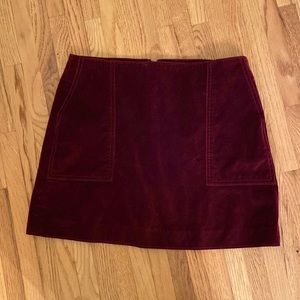 Women’s Size 4 Red Velvet Mini Skirt Excellent Condition